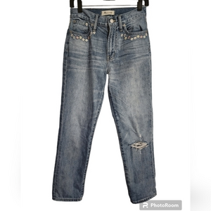 Madewell floral the perfect vintage‎ jean Distressed